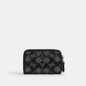 Essential kleines Kartenetui mit Rundum-Reissverschluss aus Crystal Signature Jacquard