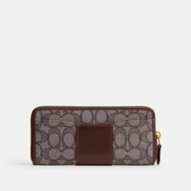 Essential Slim Akkordeon-Geldbörse mit Reissverschluss aus unserem charakteristischen Jacquard