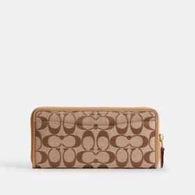 Essential Slim Akkordeon-Geldbörse mit Reissverschluss aus unserem charakteristischen Jacquard