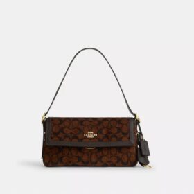 Etta Small Schultertasche mit Klappe aus charakteristischem Chenille