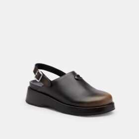 Geformte C-Plateau-Clogs aus «Loved»-Leder