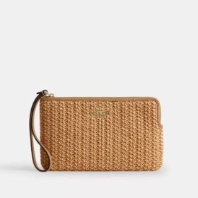 Grosse Handgelenktasche mit Reissverschluss an der Ecke