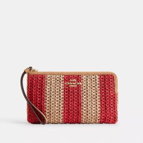 Grosse Handgelenktasche mit Reissverschluss an der Ecke