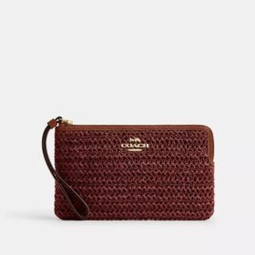 Grosse Handgelenktasche mit Reissverschluss an der Ecke