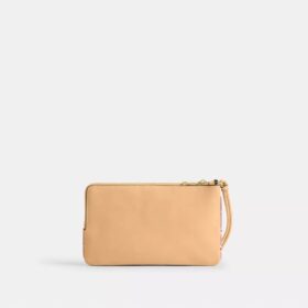 Handgelenktasche mit doppeltem Reissverschluss und Blumenprint