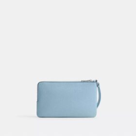 Handgelenktasche mit doppeltem Reissverschluss und Blumenprint