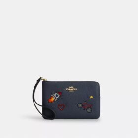 Handgelenktasche mit Reissverschluss an der Ecke