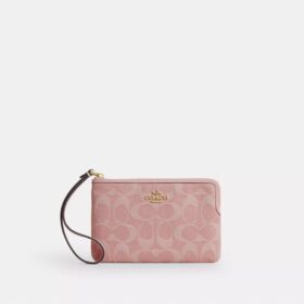 Handgelenktasche mit Reissverschluss an der Ecke aus charakteristischem Denim