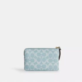 Handgelenktasche mit Reissverschluss an der Ecke aus Signature Canvas