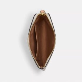 Handgelenktasche mit Reissverschluss an der Ecke aus Signature Canvas