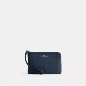 Handgelenktasche mit Reissverschluss an der Ecke aus Signature-Jacquard