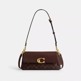 Jet-Schultertasche aus Signature Canvas