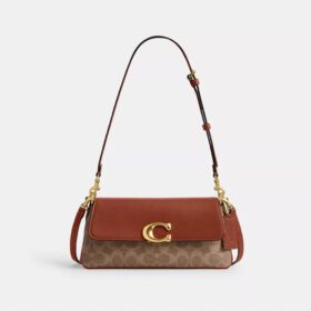 Jet-Schultertasche aus Signature Canvas