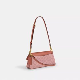 Jet-Schultertasche aus Signature Canvas