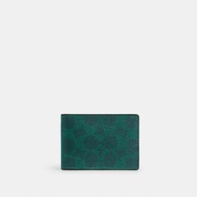 Kompakte Geldbörse aus Signature Canvas