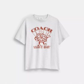 Lässiges T-Shirt mit Pretzel-Motiv aus Bio-Baumwolle