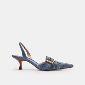 Margot-Slingbacks aus «Crystal Signature Denim»