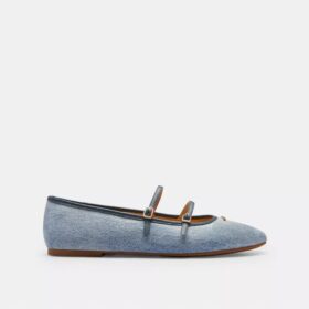 Mary-Janes mit doppelter Schnalle in «Loved Denim»