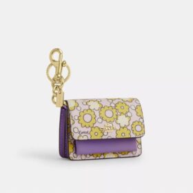 Mini-Klare-Taschenanhänger mit blockiertem Blumenprint