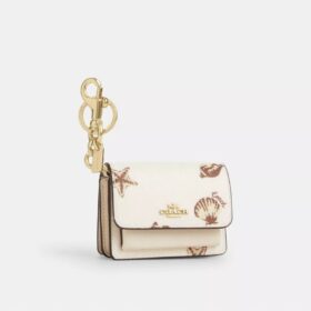 Mini-Klare-Taschenanhänger mit Muschelprint