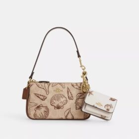 Mini-Klare-Taschenanhänger mit Muschelprint