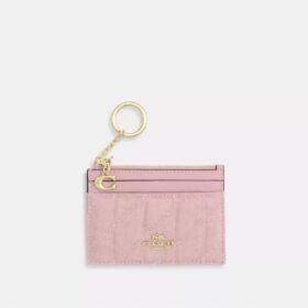 Mini Skinny ID-Etui aus «Loved Denim» mit Steppung und Anhänger