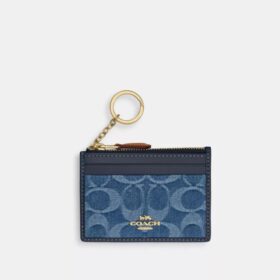 Mini Skinny ID-Etui aus Signature Denim
