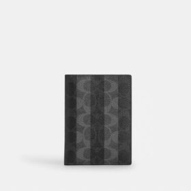 Pass- und Kartenetui aus Signature Canvas mit Streifen
