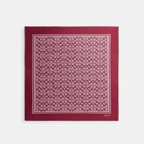 Quadratischer Seidenschal mit strukturiertem Signature-Print