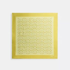 Quadratischer Seidenschal mit strukturiertem Signature-Print