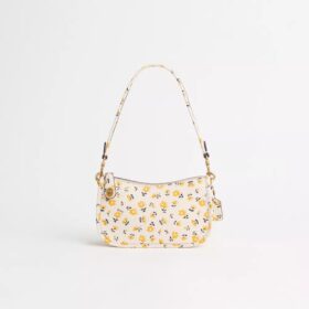 Restaurierte Swinger-Tasche 20 mit Blumenprint