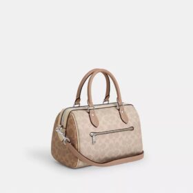 Rowan-Satchel-Tasche aus Blocked Signature Canvas