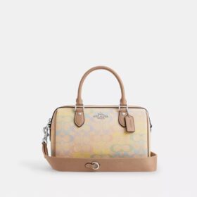 Rowan-Satchel-Tasche aus Rainbow Signature Canvas