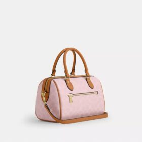 Rowan-Satchel-Tasche aus Signature Canvas mit Anhängern