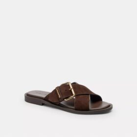 Sandalen mit gekreuzten Riemen und Schnalle