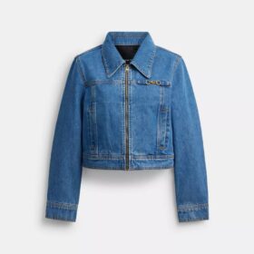 Sculpted C – Jacke aus geschrumpftem Denim aus Bio-Baumwolle