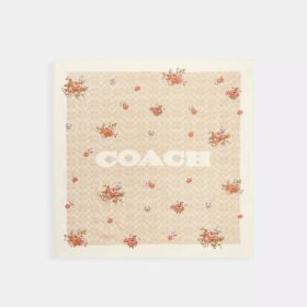 Seiden-Quadratschal mit charakteristischem «Spring Blossom»-Print