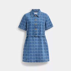 Signature-Denim-Kleid aus Bio-Baumwolle